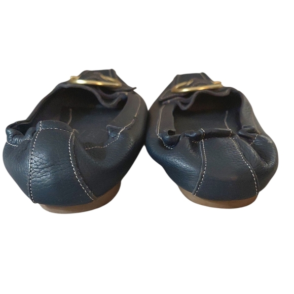 Coach Nellie Dark Blue Leather Flats Driving Shoe Loafers Size 7.5 B - Picture 7 of 11